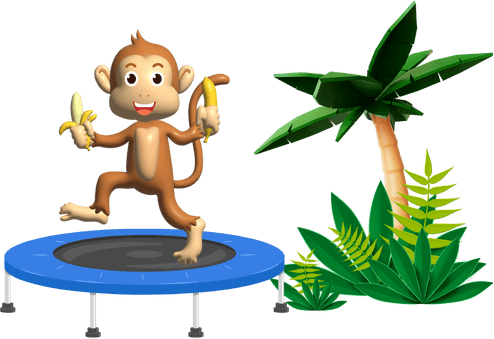 Monkey and Trampoline
