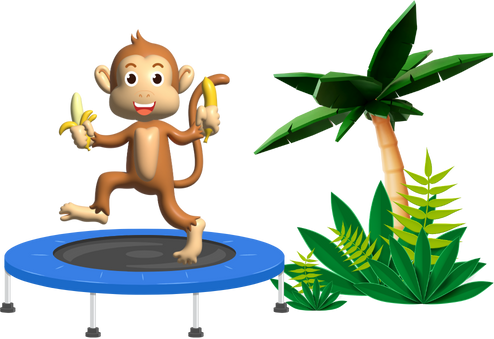Monkey and Trampoline