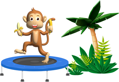 Monkey and Trampoline